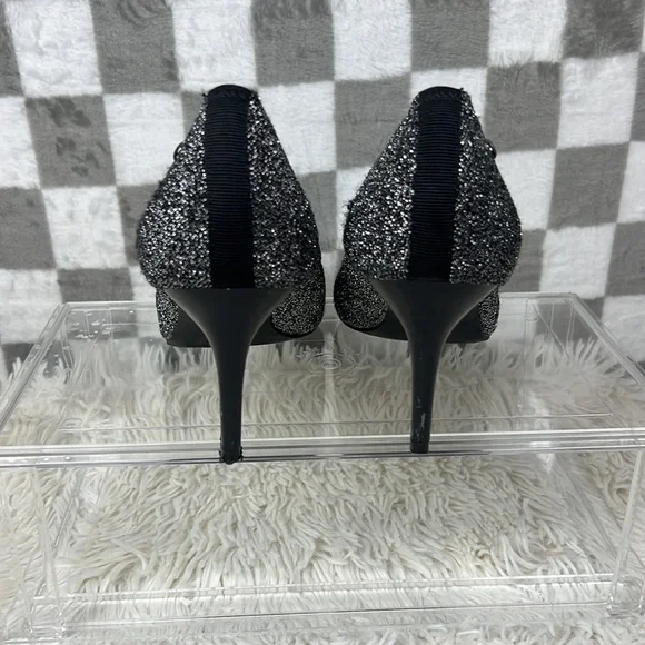 Vera Wang Black Sparkle Heel - Picture 5 of 7